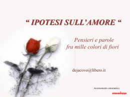 pps ipotesi sull`amore