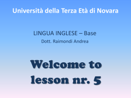 How are you? - Università della Terza Età di Novara