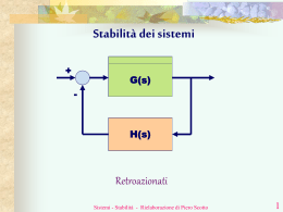 funzione di trasferimento ad anello aperto G(s)