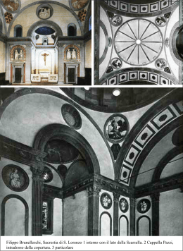 Filippo Brunelleschi, Sacrestia di S. Lorenzo 1 interno con il lato