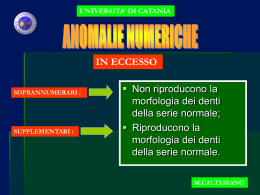 universita` di catania m.caltabiano in eccesso casi clinici