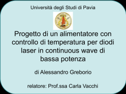 presentazione - Università degli Studi di Pavia