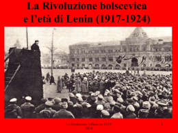 La Rivoluzione bolscevica e l`età di Lenin (1917