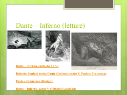 Dante – Inferno (letture)