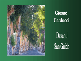 Davanti San Guido (Giosuè Carducci)