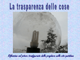 La trasparenza delle cose