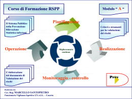 RSPP - Responsabile Servizio Protezione e Prevenzione "Modulo A"