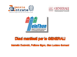 Diapositiva 1 - Direzione regionale Friuli Venezia Giulia