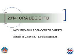 2014: ORA DECIDI TU - Progetto per Ferrara