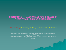 Associazione ossicodone+naloxone VS