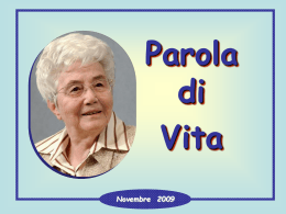 Parola di Vita - Novembre 2009 - Santuario San Calogero Eremita