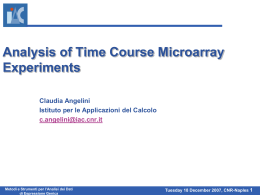 Analisi di serie temporali per microarray