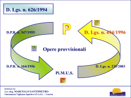 D.Lgs. 494.96 - Opere provvisionali