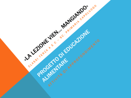 «La lezione vien… mangiando»