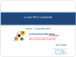 La rete SPS in Lombardia - Scuola che promuove salute