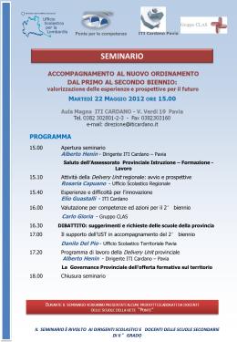 seminario - Ufficio scolastico regionale per la Lombardia