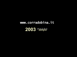 Diapositiva 1 - Corrado Bina
