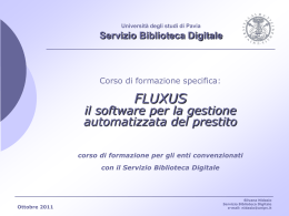 presentazione_Fluxus-2011 - Servizi Bibliotecari di Ateneo