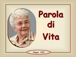 Parola di Vita - Maggio 2009 - Santuario San Calogero Eremita