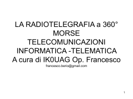 I° Meeting I Radiotelegrafisti si incontrano LA TELEGRAFIA a 360