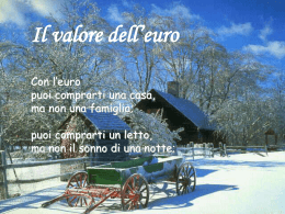 Il valore dell`euro - Lo scrigno dei tesori