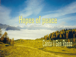 Hopes of peace - Partecipiamo.it