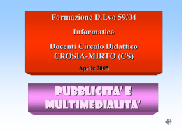 pubblicita` e multimedialita`