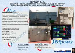 EDIPOWER – Revamping 4 centrali elettriche “MiniHydro”