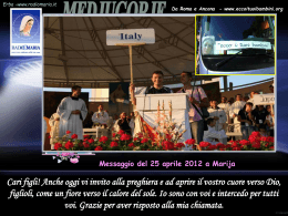 Messaggio del 2 maggio 2012 a Mirjana