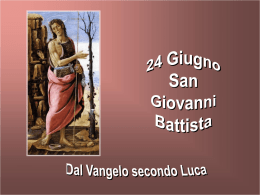 24 giugno San Giovanni Battista
