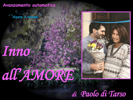 Inno all`amore (Paolo Di Tarso)