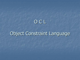 Introduzione a OCL