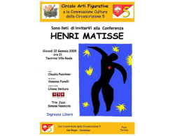 21 Gennaio 2009 - Conferenza su Matisse