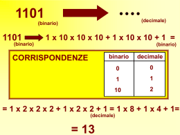 Sistematizzazione da binario a decimale