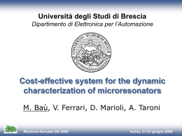 Cost-effective system for the dynamic characterization of