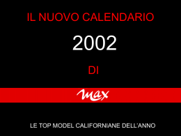 Calendario di MAX