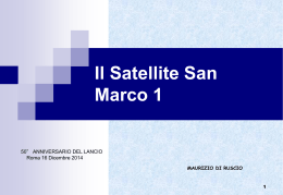 Il Satellite San Marco 1 MAURIZIO DI RUSCIO