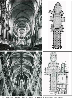 1-2 Cattedrale di Canterbury, interno e pianta 3
