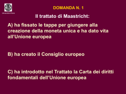 DOMANDA N. 6 Il Parlamento europeo