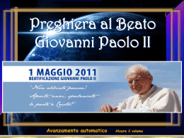 Preghiera al beato Giovanni Paolo II (Cardinale