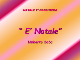Natale &egrave; preghiera