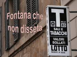 Fontana che non disseta