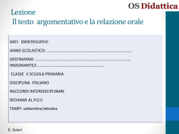 Lezione simulata Presentazione