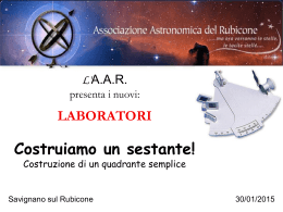 Laboratorio AAR (2015): il sestante