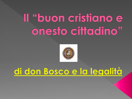Il *buon cristiano e onesto cittadino*