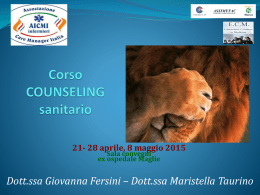 Dott.ssa Giovanna Fersini Dott.ssa Maristella Taurino