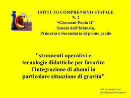 Scarica la presentazione - Istituto Comprensivo "Giovanni Paolo II"