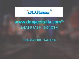 MANUALE DG2014 - Doogee Italia