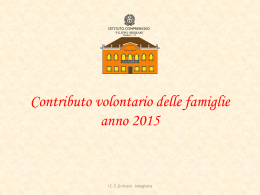 Contributo volontario delle famiglie anno 2015