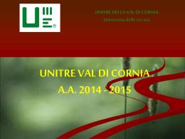 Diapositiva 1 - Unitre Val di Cornia